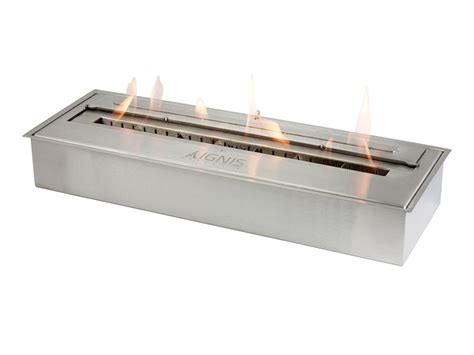 ignis silver metal burner box|24 Inch Ethanol Burner .